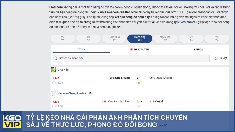 Tỷ lệ kèo nhà cái phản ánh phân tích chuyên sâu về thực lực, phong độ đội bóng.